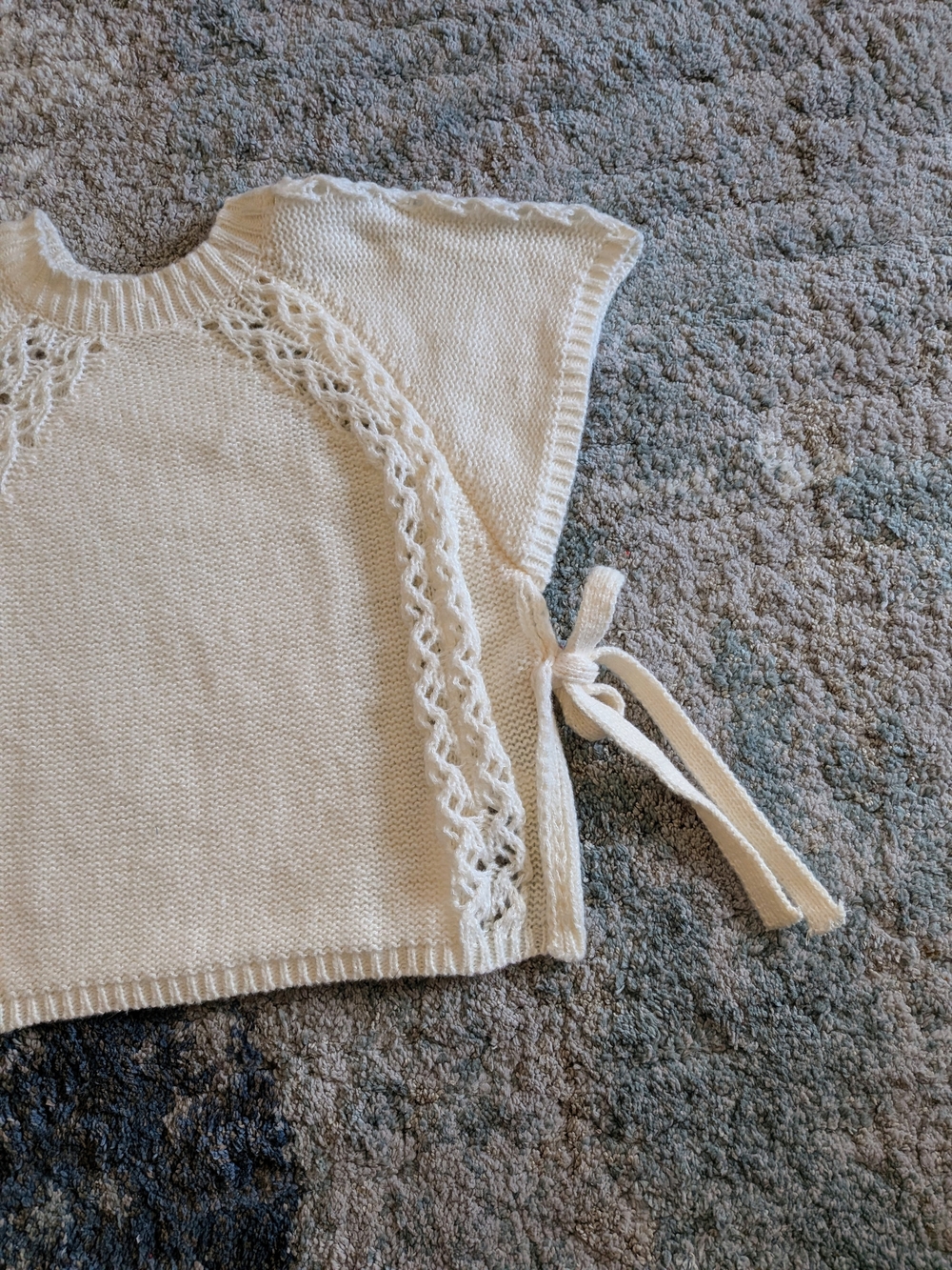 Cream Knit Tie-Side Tunic Top - Brand - Picture 4 of 5